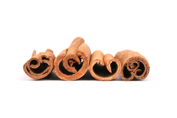 Cinnamon sticks isolated on white
