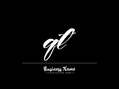 Signature QT Fashion Logo, Qt q t monogram logo template vector stock