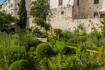 Saint Lawrence Monastery garden in Sibenik, Croatia