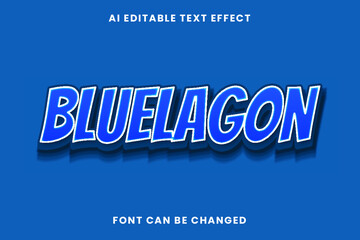 Obraz premium Bluelagon Text Effect