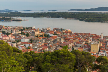 Fototapeta na wymiar Aerial view of Sibenik, Croatia