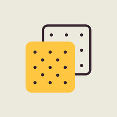 Cookie vector icon. Fast food sign