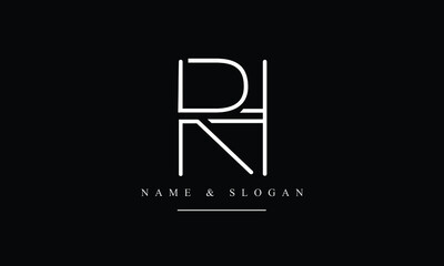 RH, HR, R, H abstract letters logo monogram