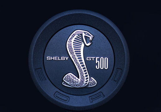Ford Mustang Shelby GT500, Super Snake Cobra Emblem  black background