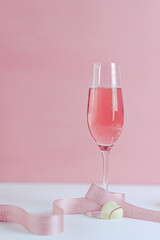 Champagne with chocolate