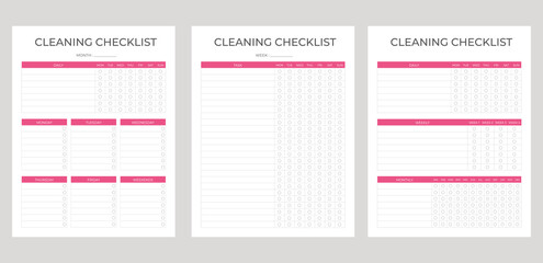 cleaning checklist planner