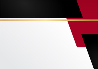 Abstract red white and gold presentation background