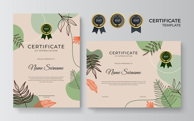 Abstract neutral earth tone floral background