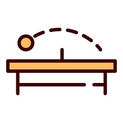 Table tennis play icon outline vector. Ping pong. Paddle racket