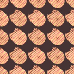cute valentine's day pattern - sweet donuts