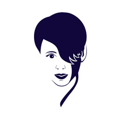 Portrait of a young man. Silhouette.