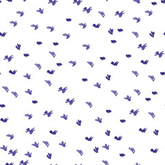 lavender flowers watercolor texture vector seamless pattern