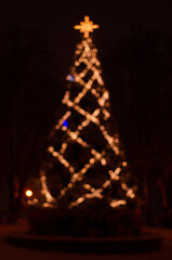 blurred view of city street lights