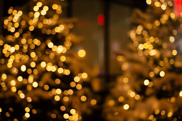 golden christmas lights