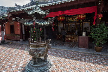 Singapore, Singapore - September 08, 2019: The Thian Hock Keng Temple in Singapore, dedicated to both Buddhism and Taoism.
