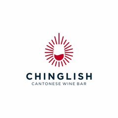cool and simple wine logo