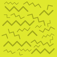 Fototapeta premium abstract seamless memphis line waves pattern yellow background suitable for print clothing