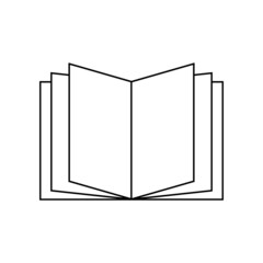 Open book icon. Vector sign isolated