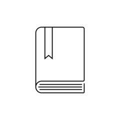Close book icon. Vector sign isolated