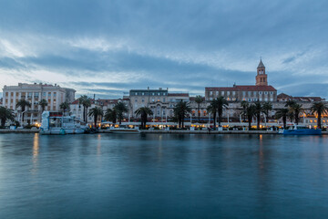 Evening view of Split skyline, Croatia