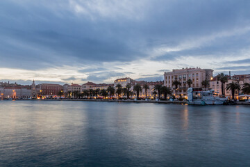 Fototapeta premium Evening view of Split skyline, Croatia