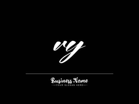Monogram VY Logo, Letter vy signature logo icon vector image design