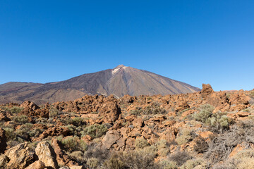 Teide mountain on Tenerife with blue sky