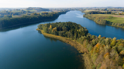 The Lake Szelment in the Suwalki Region in autumn colors
