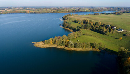 The Lake Szelment in the Suwalki Region in autumn colors