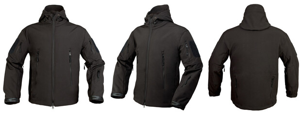 Tactic military jacket male isolated on white