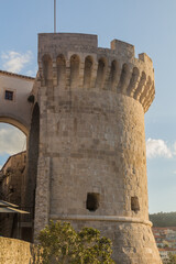 Bokar tower in Korcula town, Croatia