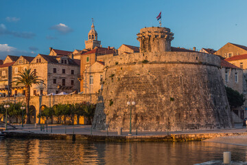 Great Governor's Tower in Korcula town, Croatia