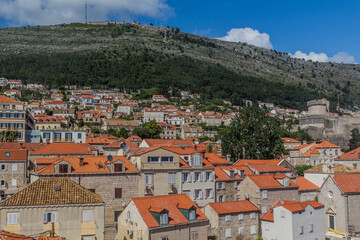 Fototapeta na wymiar View of houses of Dubrovnik, Croatia