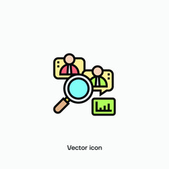 Qualitive research vector icon. Premium quality.