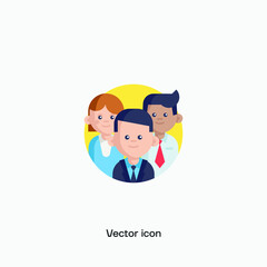 Teamwork vector icon illustration. Premium quality.