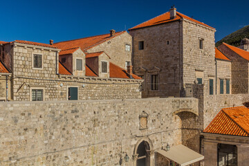 Fototapeta na wymiar Typical stone houses of Dubrovnik, Croatia