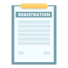 Registration data icon cartoon vector. User form. Web people