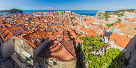 Naklejka premium Panorama of the old town of Dubrovnik, Croatia