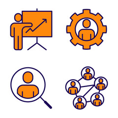 Business people elements set icon symbol template for graphic and web design collection logo vector illustration