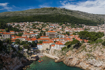 Fototapeta na wymiar Srd mountain and Dubrovnik, Croatia
