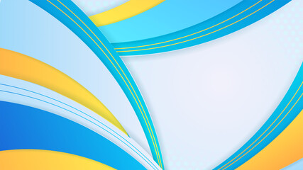 Abstract Blue Yellow Orange Design Background