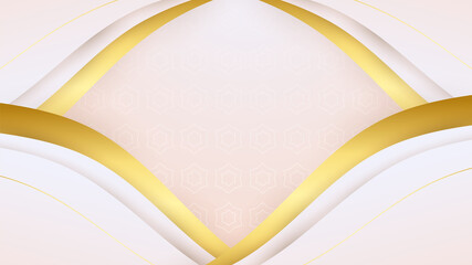 Abstract gold and white background