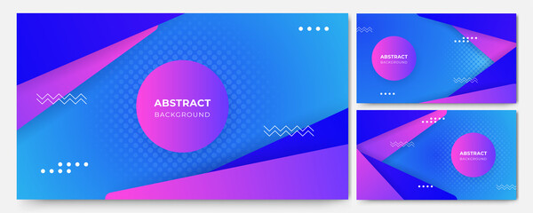 gradient blue purple memphis geometric Abstract Design Background