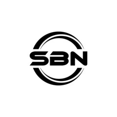 SBN letter logo design with white background in illustrator, vector logo modern alphabet font overlap style. calligraphy designs for logo, Poster, Invitation, etc.	