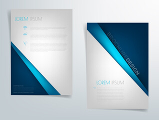 Vector graphic header flyer for brochure template design