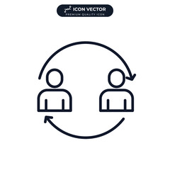 Communication People icon symbol template for graphic and web design collection logo vector illustration