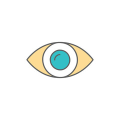 Vision Icon in color icon, isolated on white background 