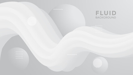 Abstract banner white and grey liquid flow modern fluid background. Shapes for cover poster, template landing page,coverbook. vector art illustration