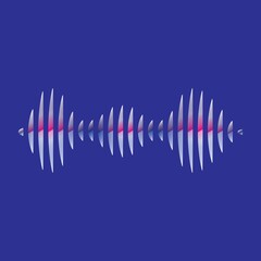 Sound waves vector illustration design