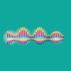 Sound waves vector illustration design